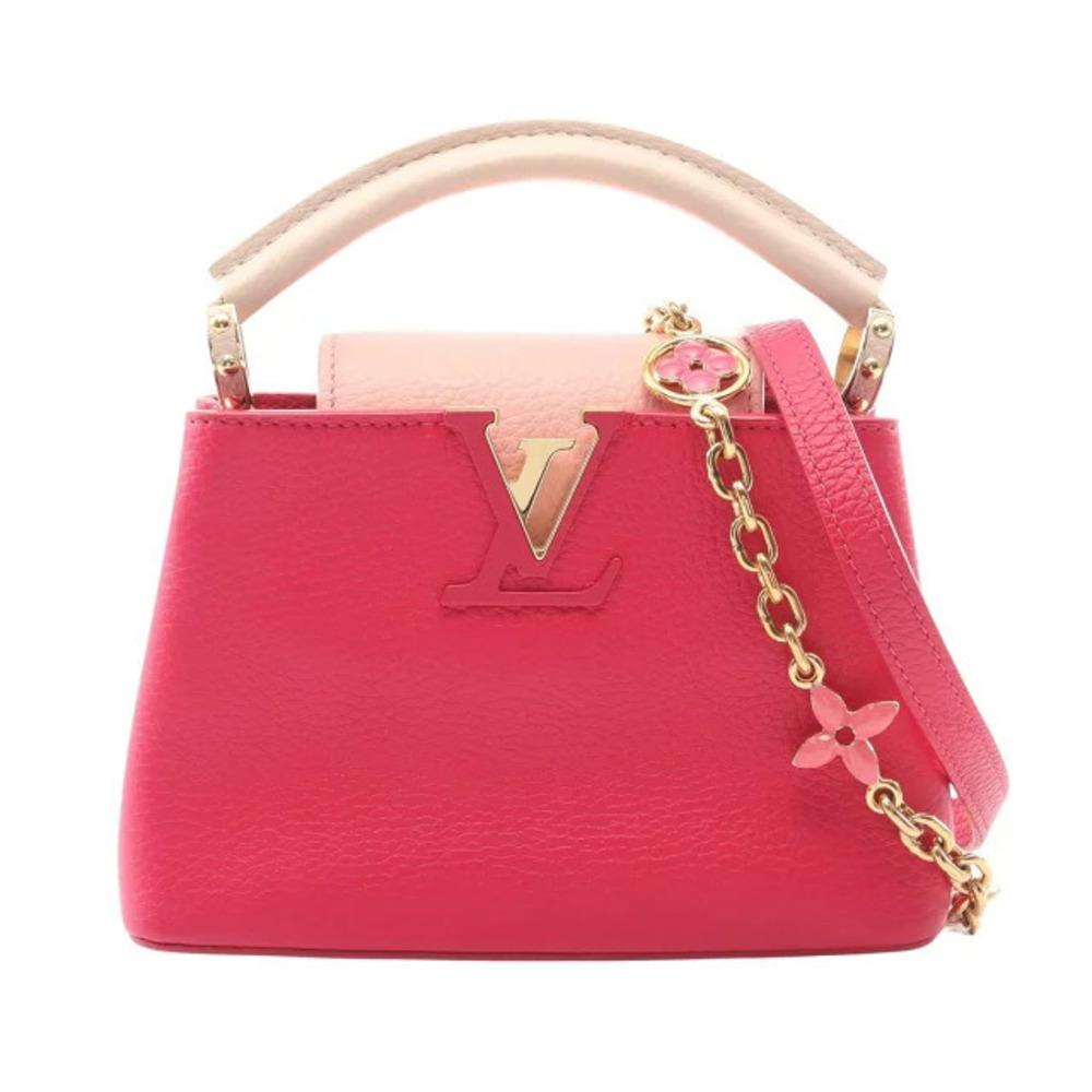 Louis Vuitton Capucines Top Handle Bag Taurillon Leather Pink